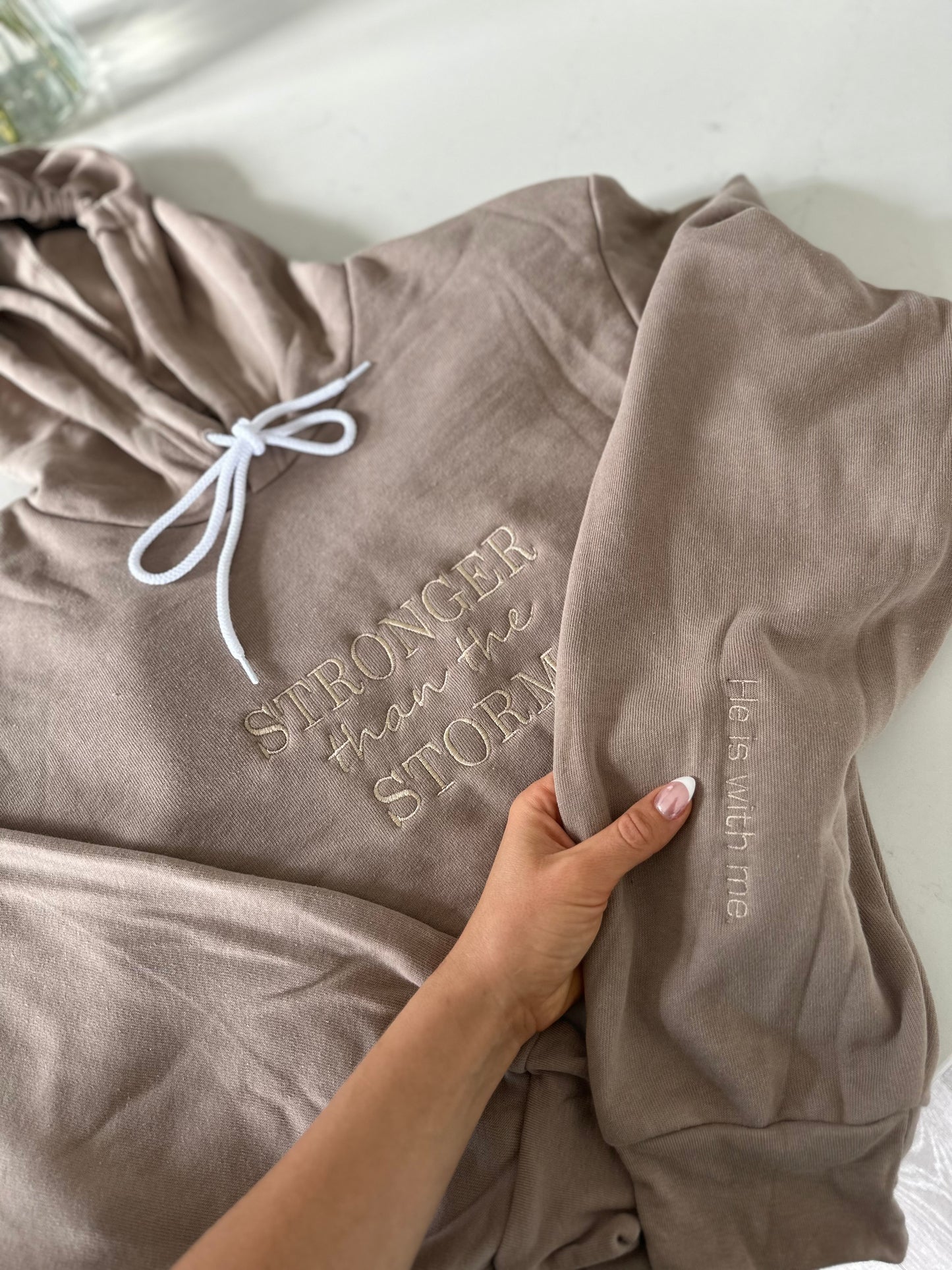 Stronger than the storm affirmation hoodie!๐ค๐ค๐ค