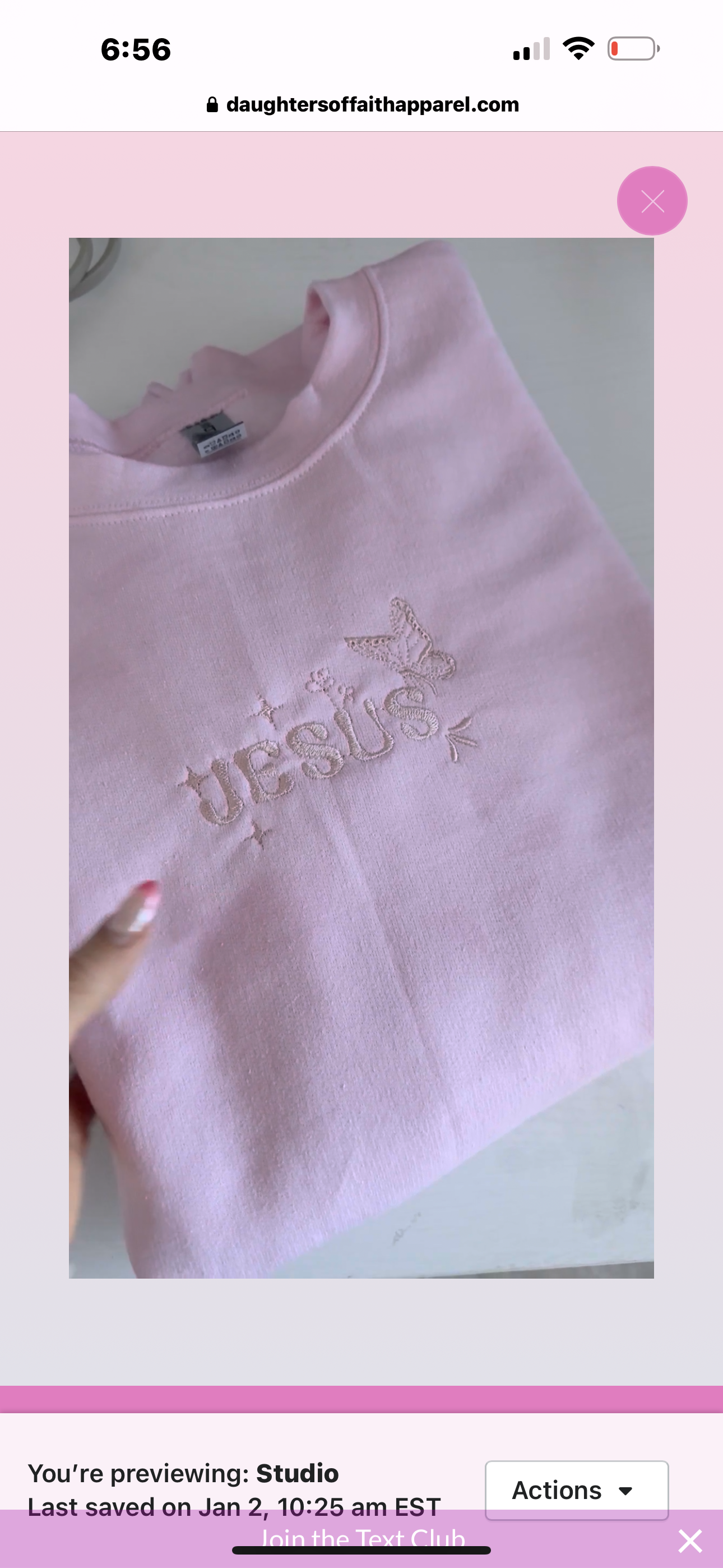 Embroidered mono chrome Jesus sweater