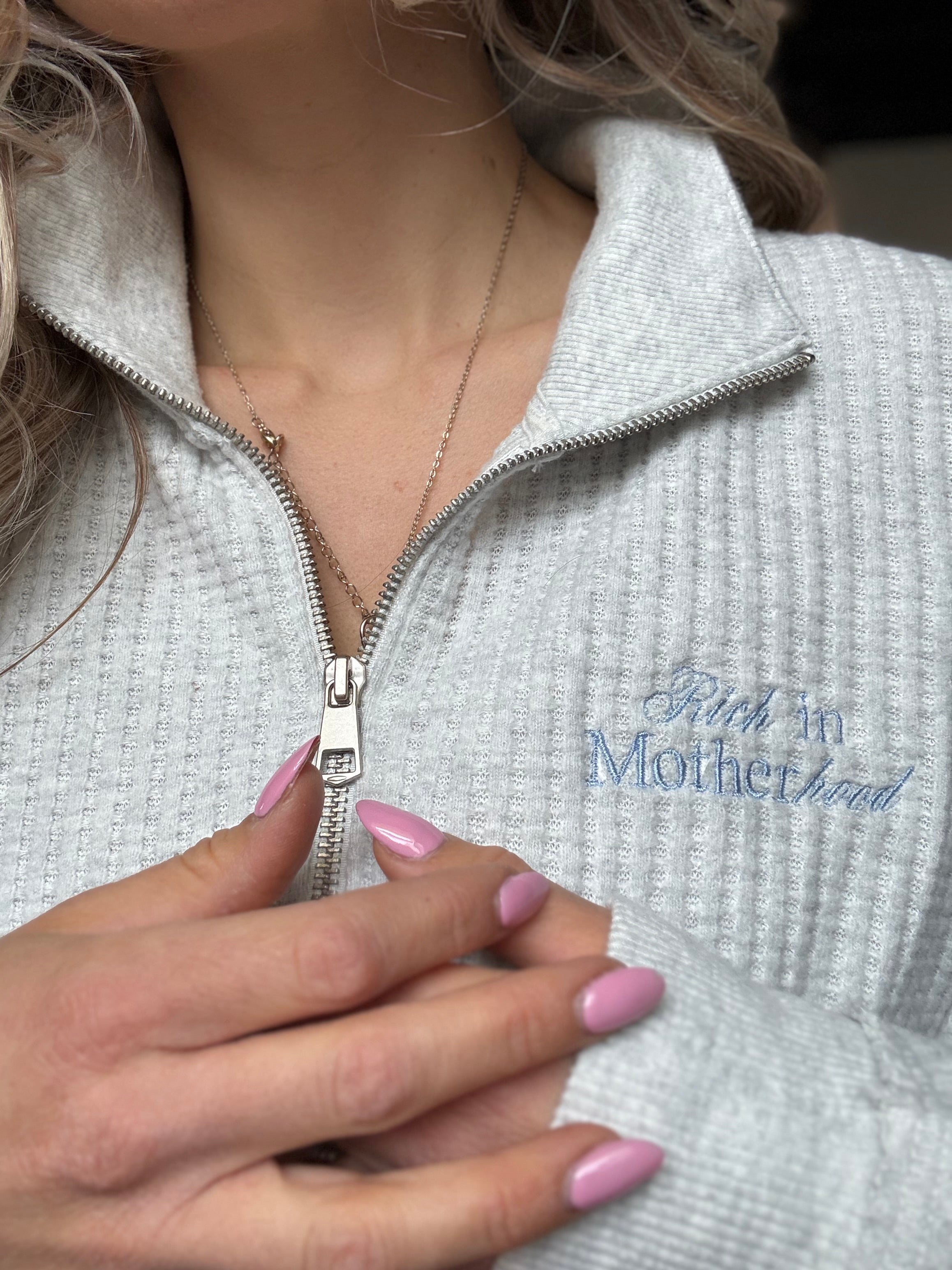 Rich in Motherhood embroidered Waffle 🪡
