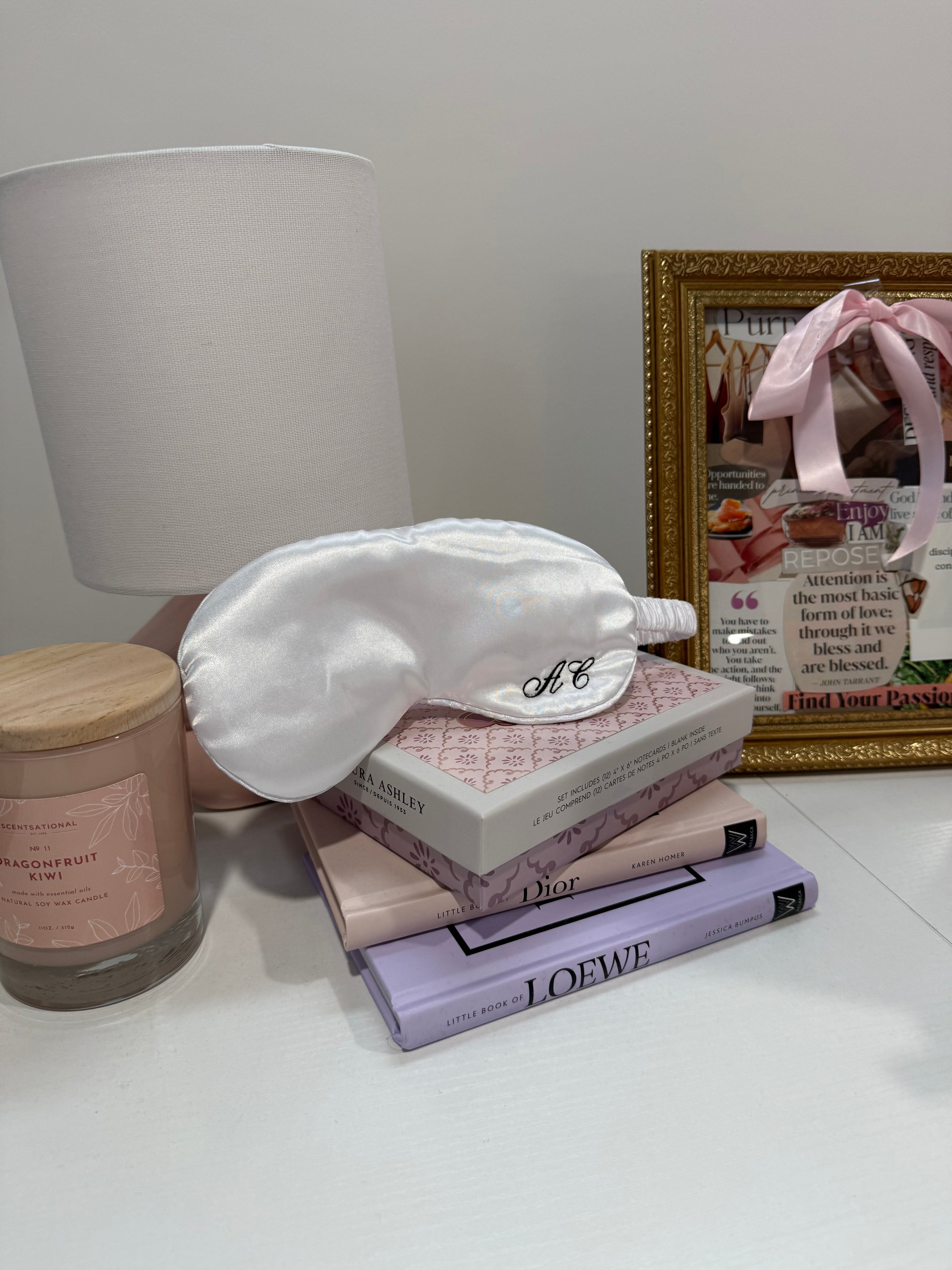 Monogramed Sleep Mask🤍