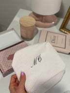 Monogramed Waffle Pouch