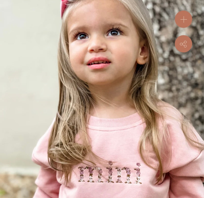 Embroidered floral mini Sweater!🌸